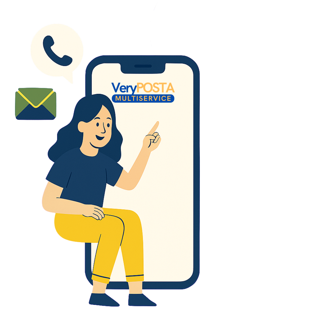 Contattaci VeryPosta - Modulo di contatto per informazioni sul franchising